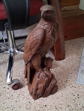 Wooden Carved Bald Eagle